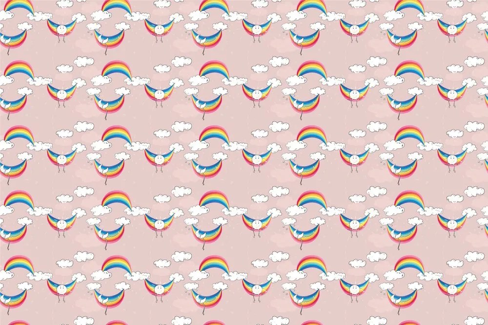 Carta da parati autoadesiva – Arcobaleno allegro