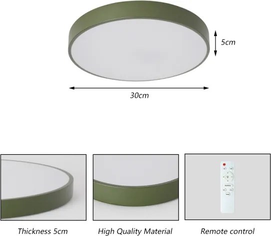 Brilagi - plafoniera LED dimmerabile POOL LED/36W/230V 3000-6000K 30 cm verde + telecomando