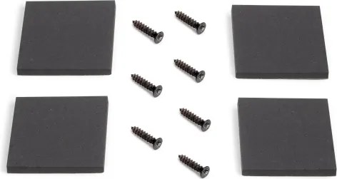 Gambe da tavolo Square rettangolari 72x60 cm in acciaio verniciato nero