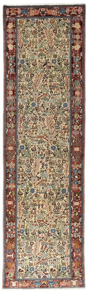 Hamedan Tappeto 290 x 80 Beige (Iran) Annodato A Mano