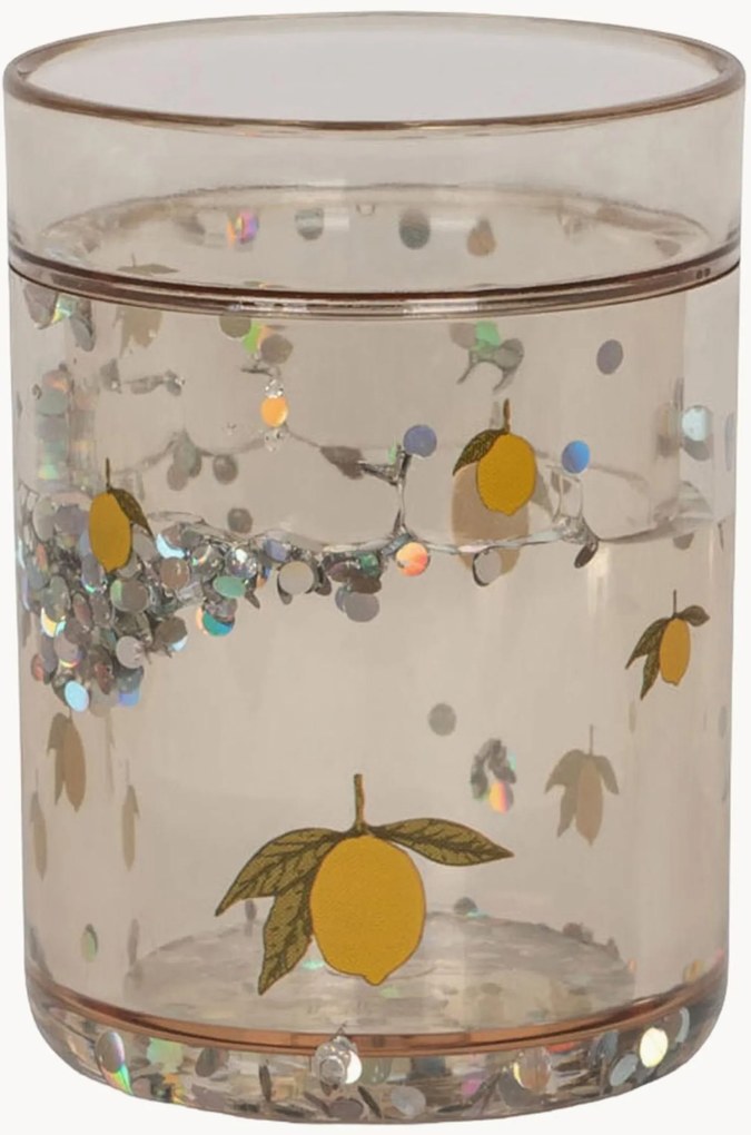 Set di 2 bicchieri con glitter Lemon