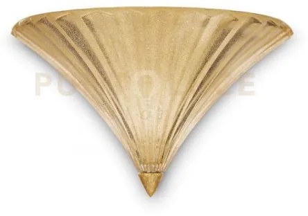 Santa applique in vetro 1 luce attacco e14 oro 38,5cm