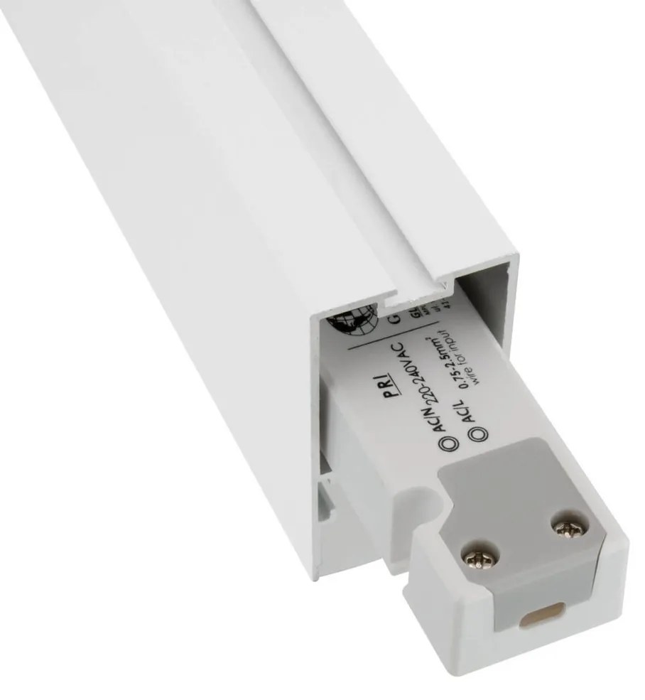 Profilo Lineare Bianco a Sospensione in Alluminio per Striscia LED 1m e 2m Variante Lunghezza 1 Metro