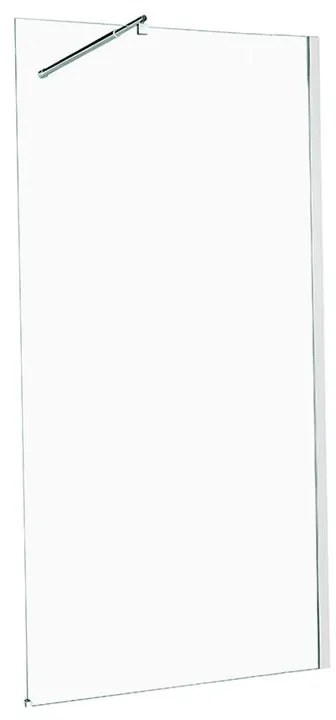 Box doccia walk-in, vetro 6 mm, L 70-120 cm x H 200 cm, profilo cromo