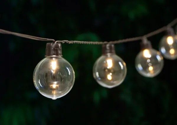 Catena decorativa solare 20 LED, 8 modalità, batteria 500 mAh, 7,6 m, IP67, bianco caldo