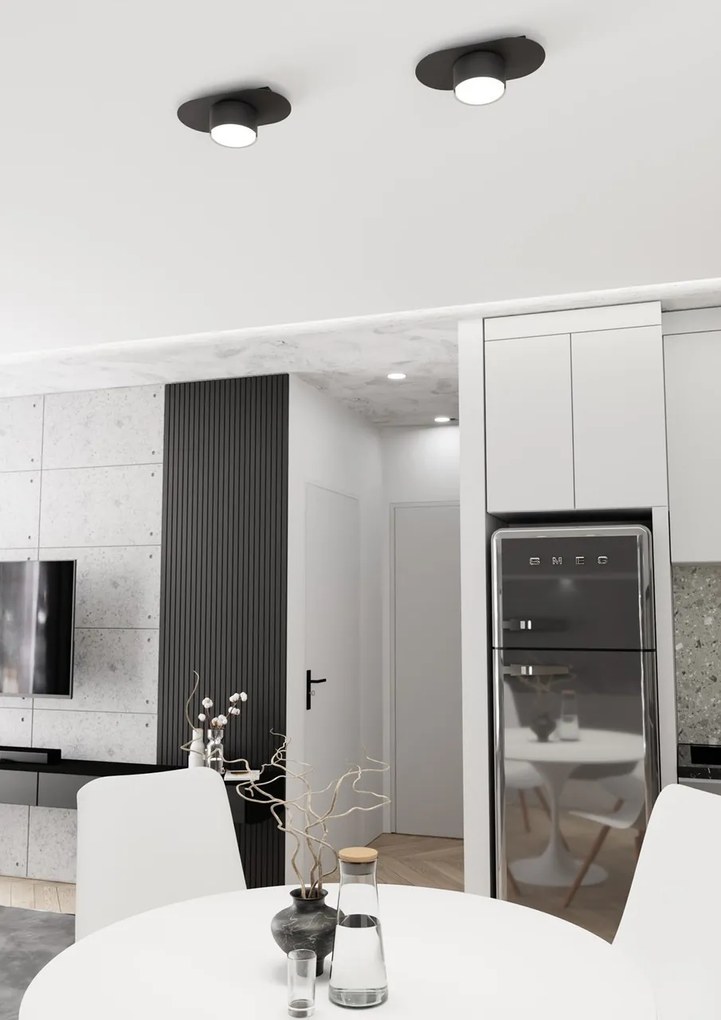 Lampada da soffitto in acciaio STILO 1 GX53 nera da interno