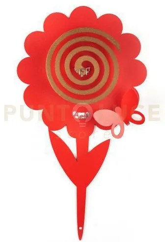 Confezione di 4  porta zampironi da vaso girasole rosso