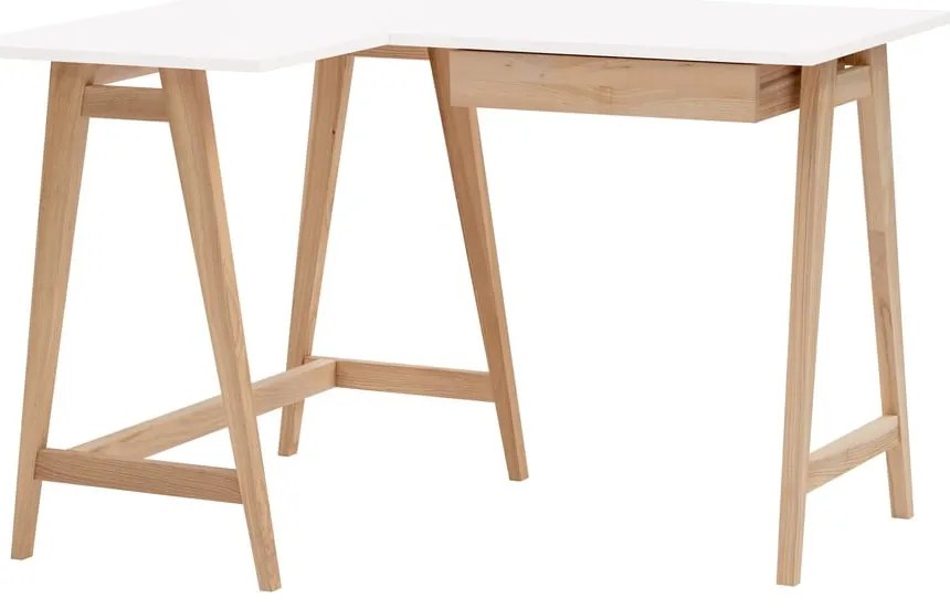 Tavolo da lavoro con piano bianco 85x115 cm Luka - Ragaba