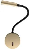 Applique Da Parete Moderno Stem Metallo Oro Luce Led Integrato 3W