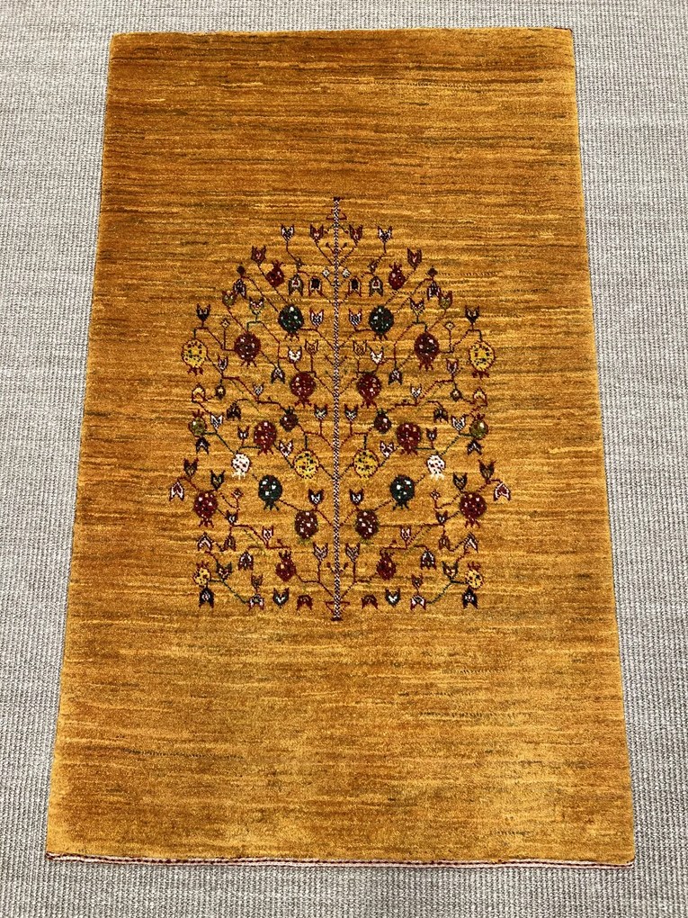 Loribaft Tappeto 80x130 Giallo (Iran) Annodato A Mano