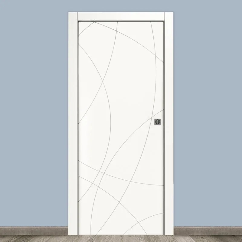 Porta scorrevole Sign bianco L 60 x H 210 cm reversibile