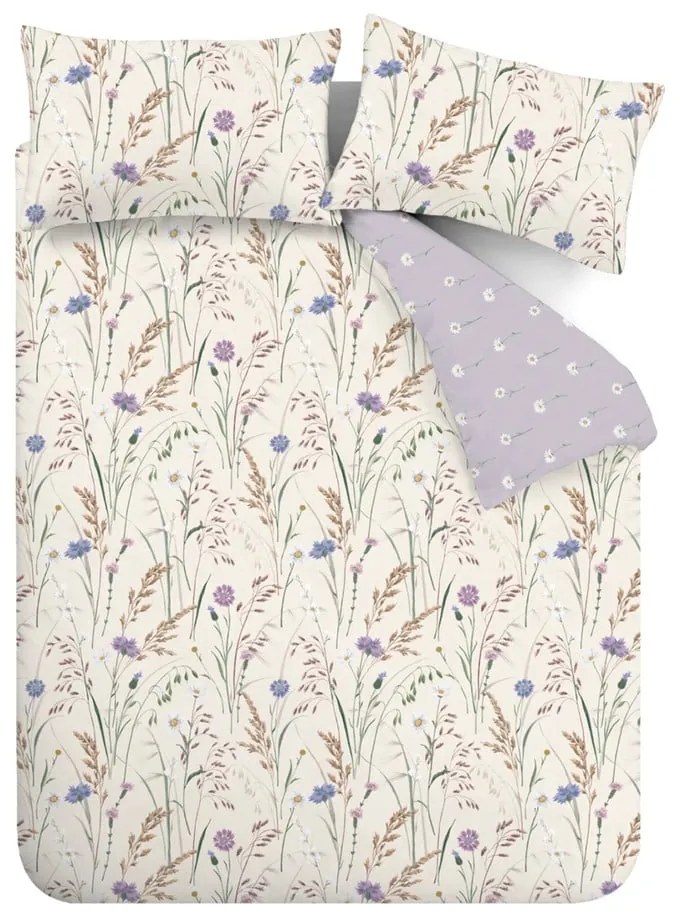 Biancheria da letto lavanda/beige per letto matrimoniale 200x200 cm Grasmere – Catherine Lansfield