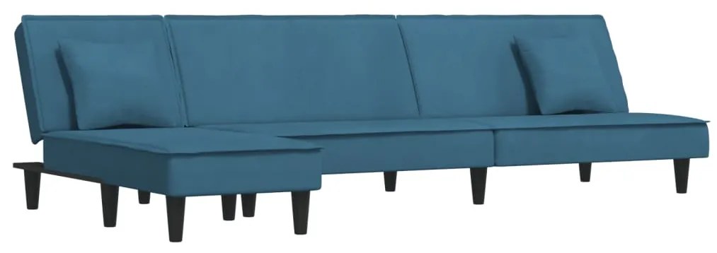 Divano letto a l blu 255x140x70 cm in velluto