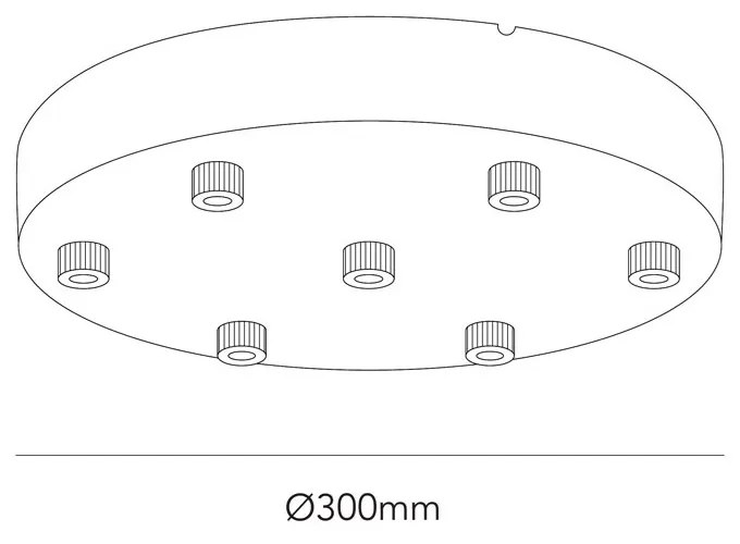 Light Point - Ceiling Base Ø300/7 Lampade a Sospensione Black LIGHT-POINT