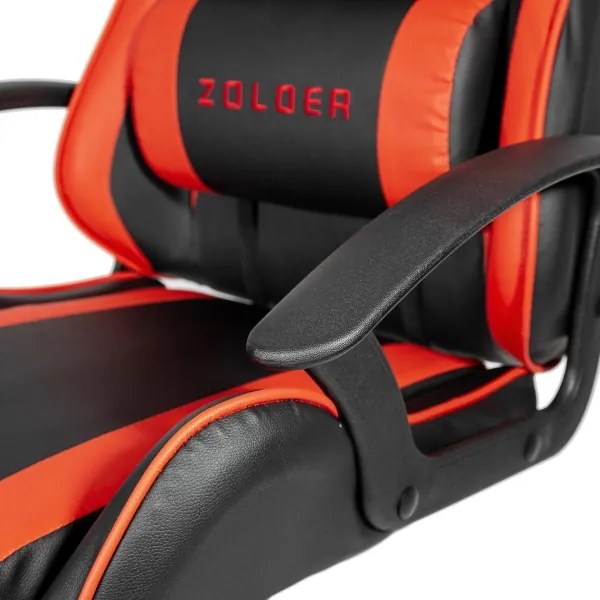 Sedia da gioco VARR Zolder nero/rosso