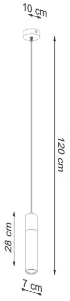 Sollux SL.0965 - Lampadario a sospensione con filo ZANE 1xGU10/40W/230V calcestruzzo/legno