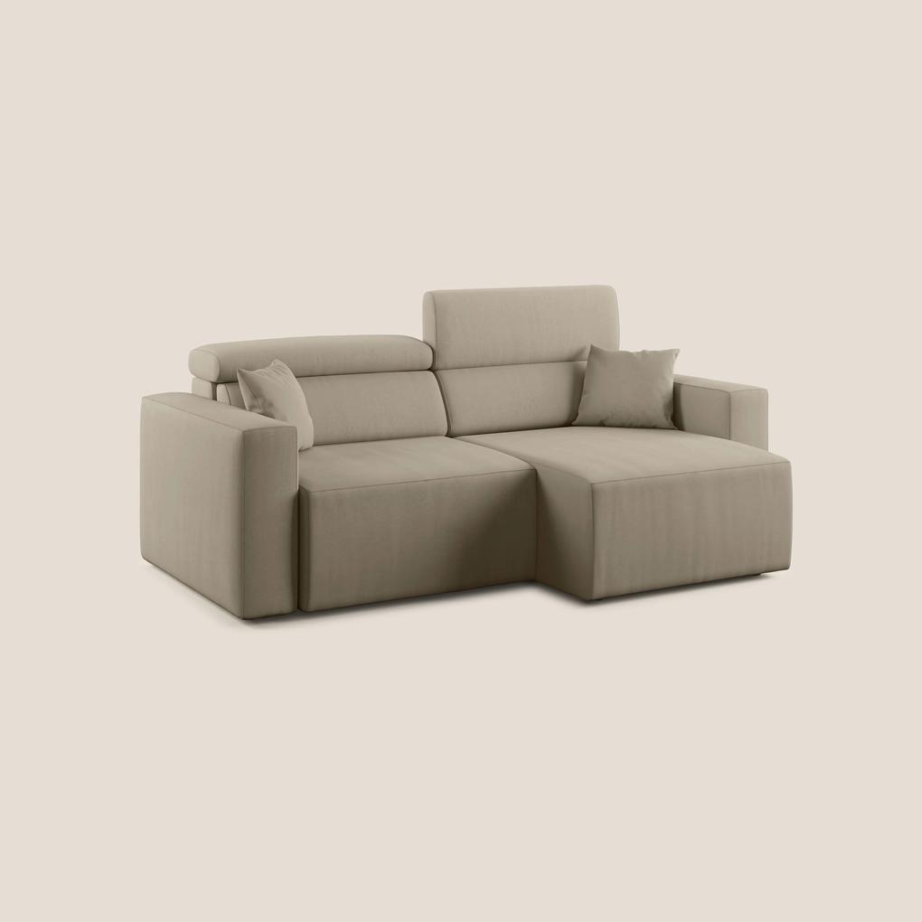 Orwell divano con seduta estraibile in microfibra smacchiabile T11 tortora 180 cm