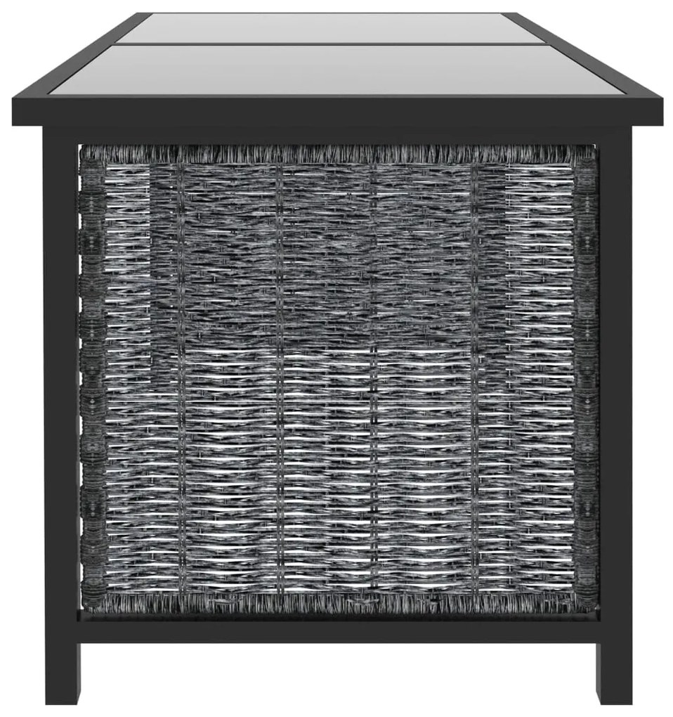 Set divani da giardino 9 pz con cuscini in polyrattan antracite