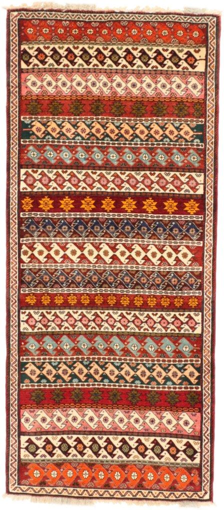 Shiraz Tappeto 190 x 80 (Iran) Annodato A Mano