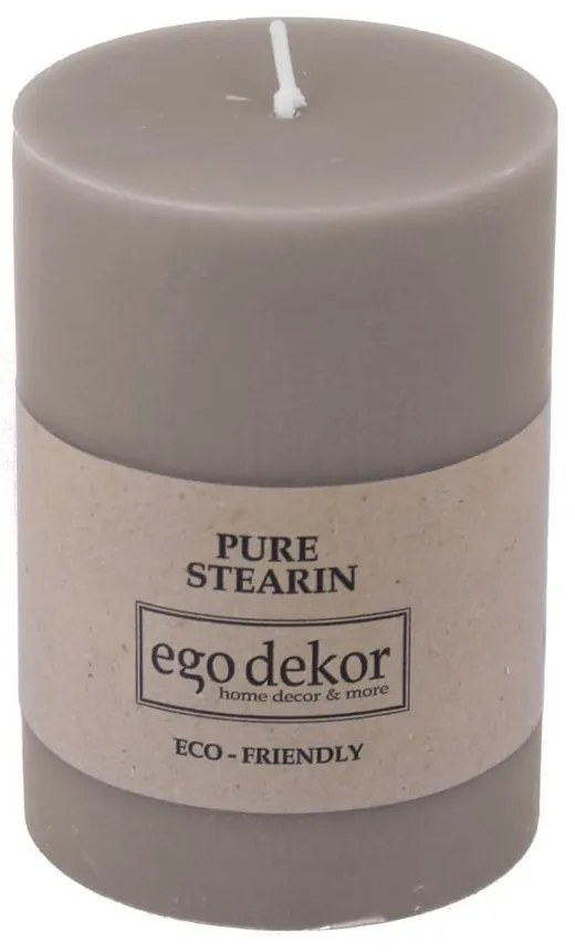 Candela amichevole beige-marrone, durata di combustione 37 h Eco - Eco candles by Ego dekor