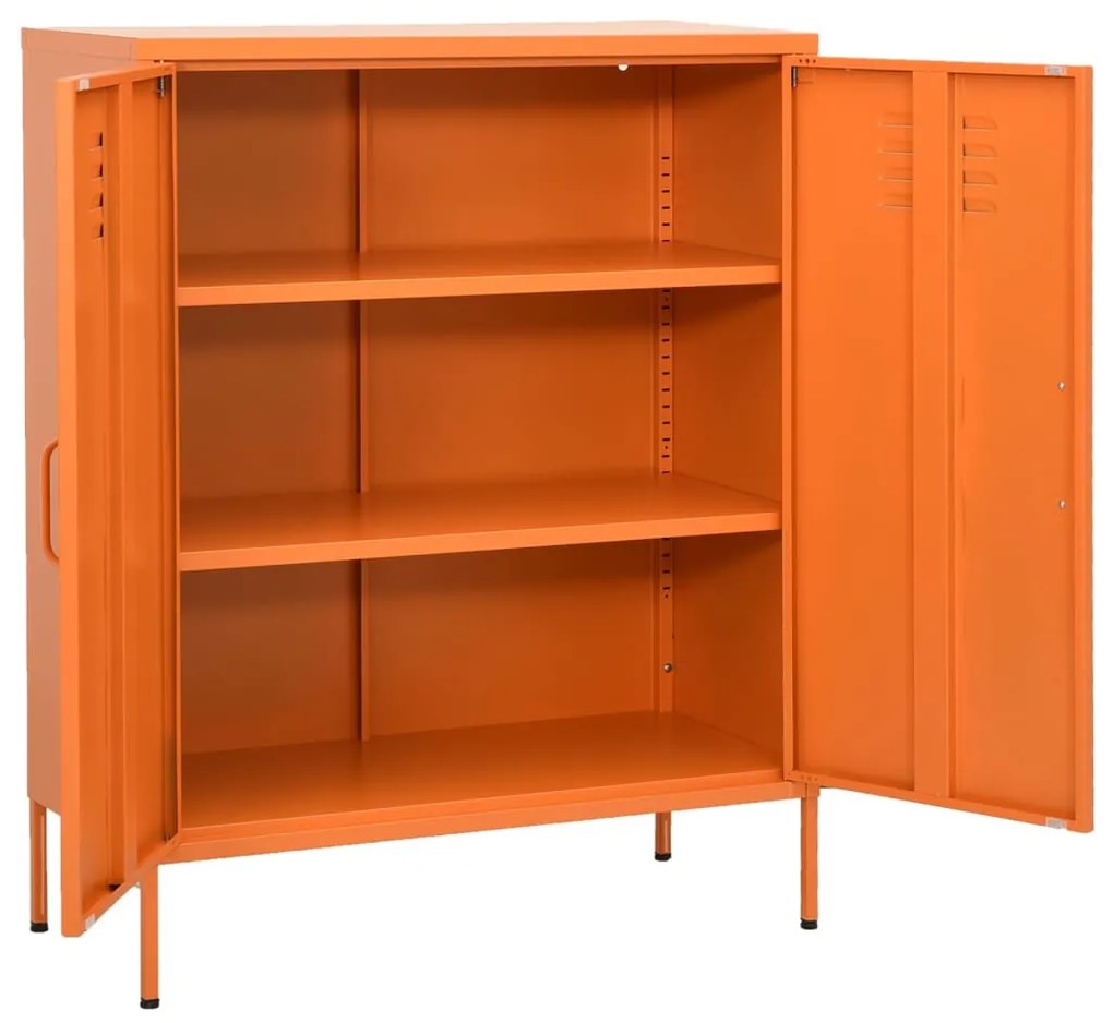 Armadietto arancione 80x35x101,5 cm in acciaio