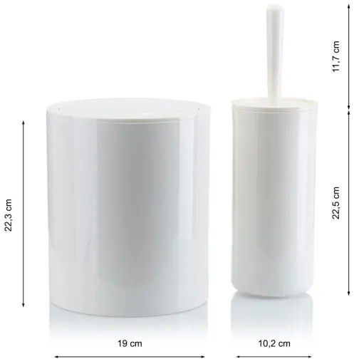 Set da bagno CARMEN 5 pz bianco