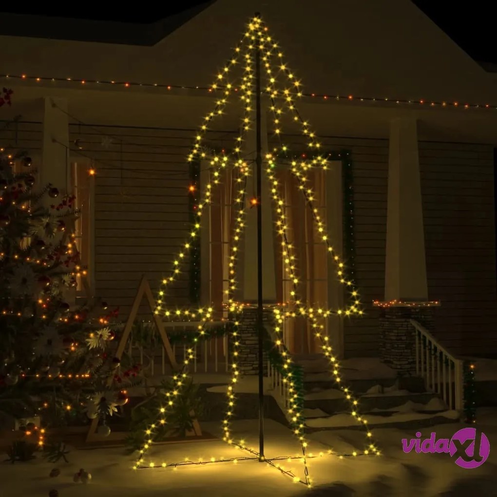 vidaXL Albero di Natale a Cono 300 LED per Interni Esterni 120x220 cm