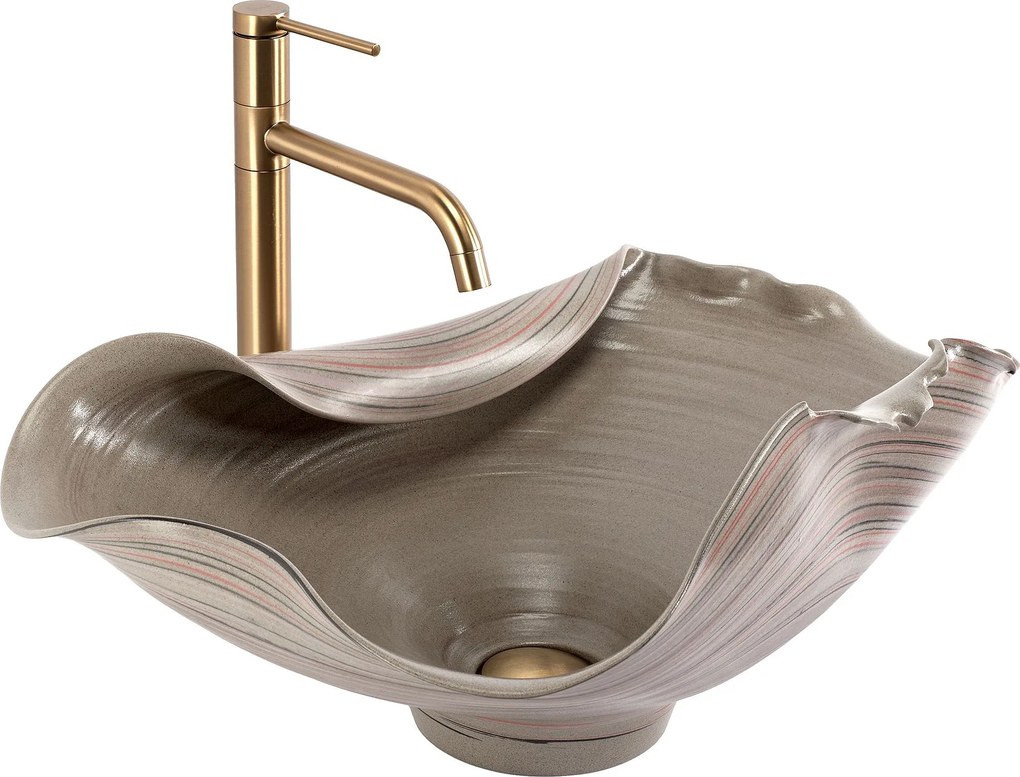 Lavabo da appoggio in ceramica REA HM-17 Handmade ART