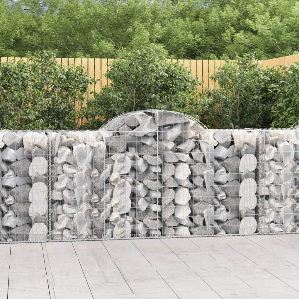 Cesti Gabbioni Ad Arco 40 Pz 200x50x100/120 Cm Ferro Zincato /
