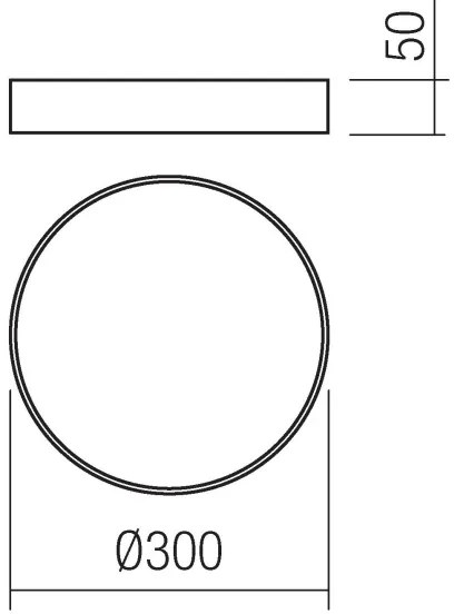Redo 05-930 - Plafoniera LED KNOB LED/24W/230V 3000K-6500K 30 cm nero