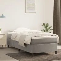 Giroletto a Molle Grigio Chiaro 90x190 cm in Velluto 3121090