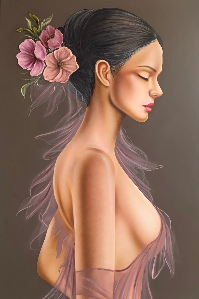Art Maiora Quadro contemporaneo realizzato a mano "Sogno di veli" cm 150 x 100