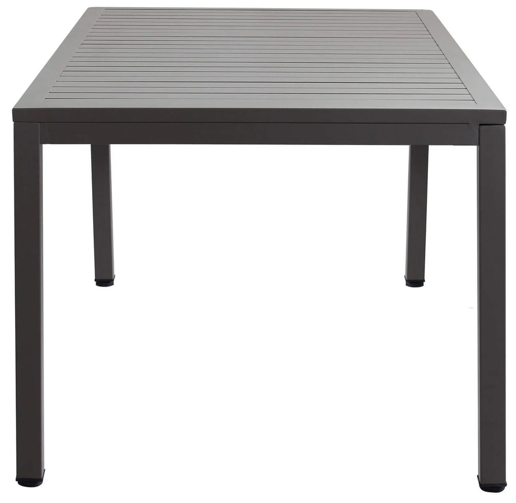 OMEN - set tavolo in alluminio cm 150 x 90 x 74 h con 4 poltrone Aulus