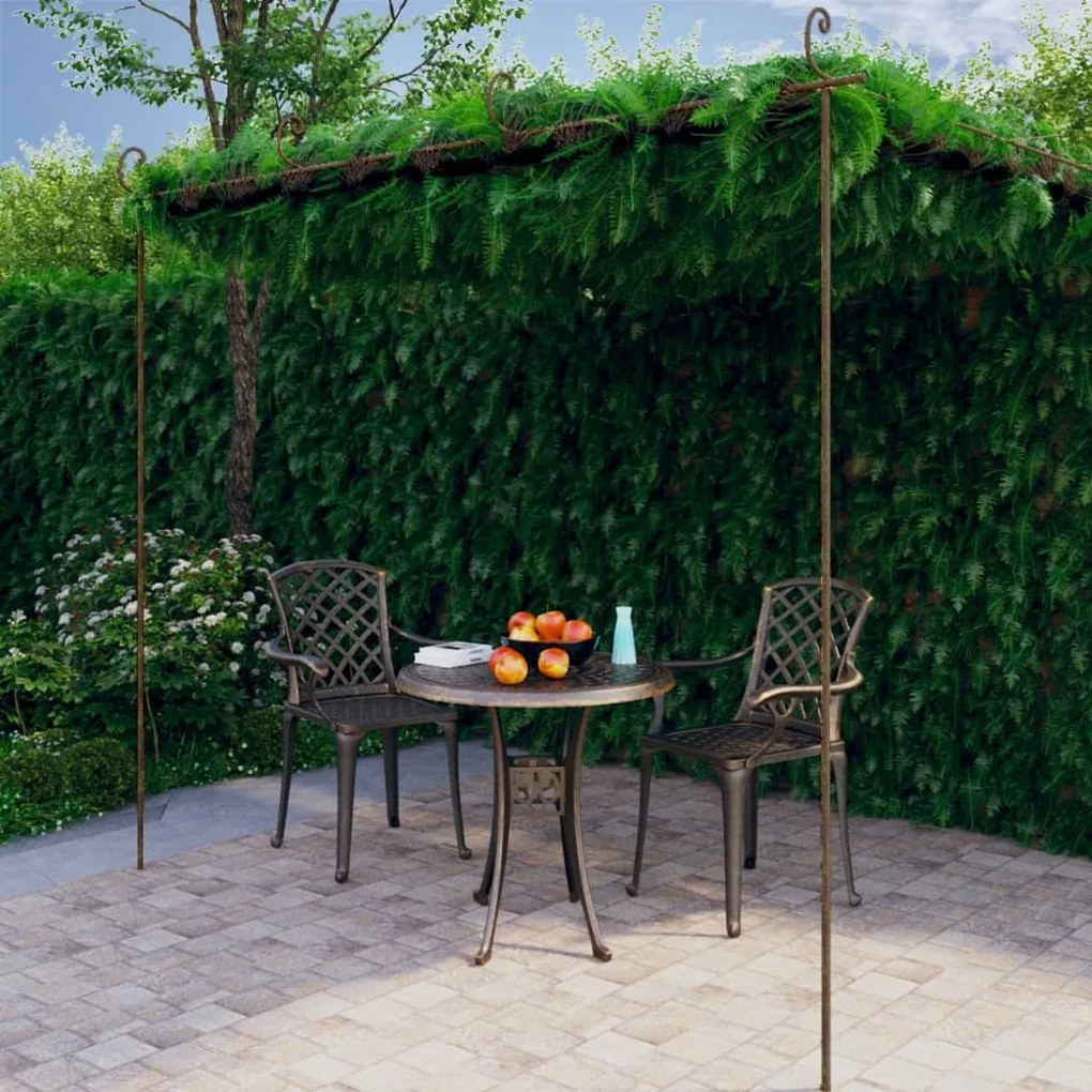Pergolato Da Giardino Marrone Anticato 4x3x2,5 M İn Ferro /