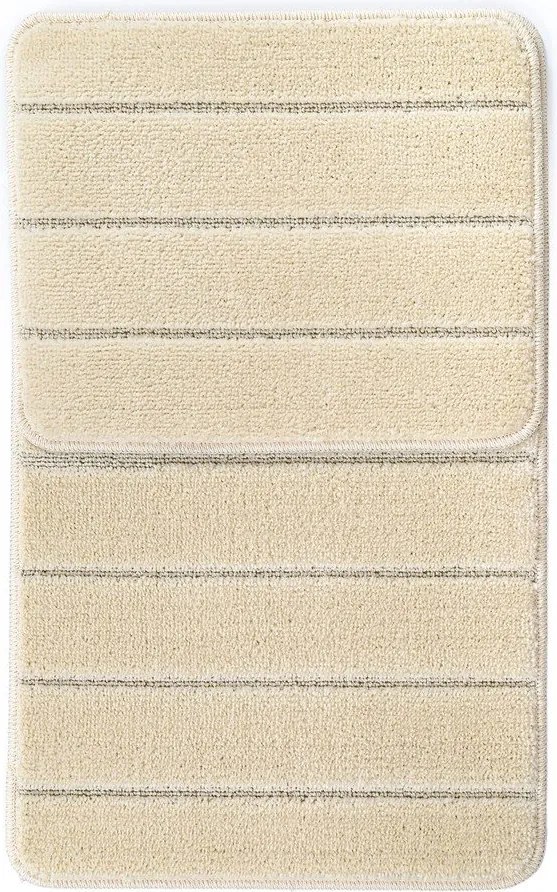 Set di tappetini per il bagno color crema 2 pz 50x80 cm Yeni Cizgli – Foutastic