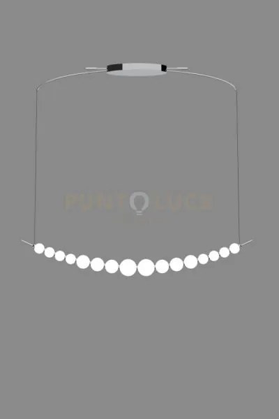 Lampada a sospensione perla, cromata, 16 sfere, led 42 watt, lumen ...