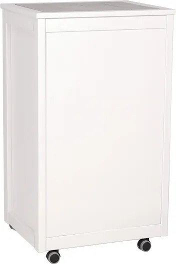 Carrello Mobiletto Bianco con ante a ribalta in vetro LANDHELL