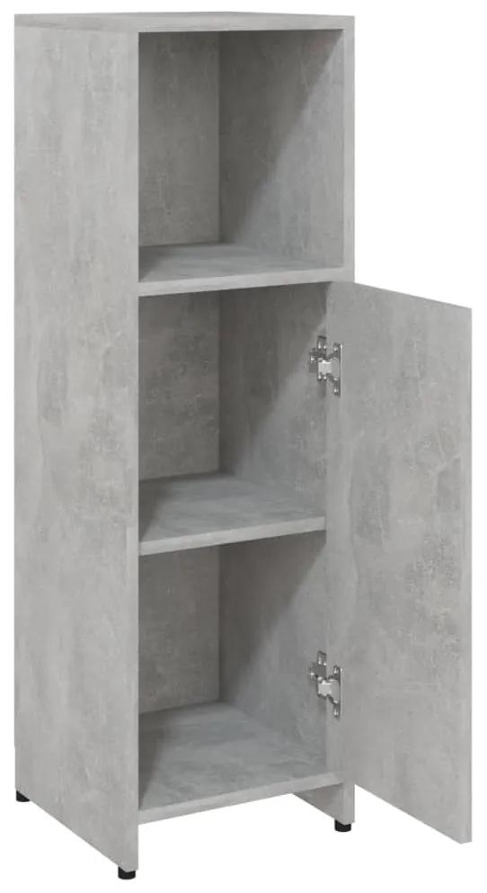 Armadio da bagno grigio cemento 30x30x95 cm in truciolato