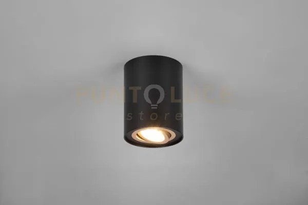 Cookie cilindro spot orientabile nero + oro d. 9,6cm h. 12,5cm  1 l...