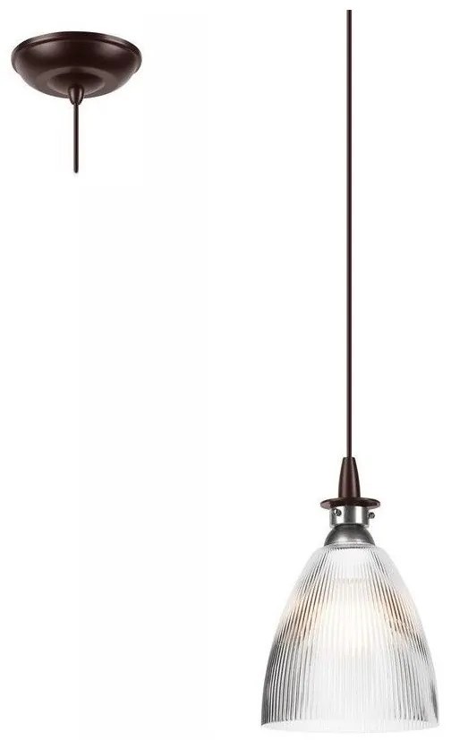 Lampadario LED a sospensione con filo JODI 1xE27/60W/230V bronzo