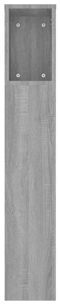 Testiera con scomparti grigio sonoma 220x18,5x104,5 cm