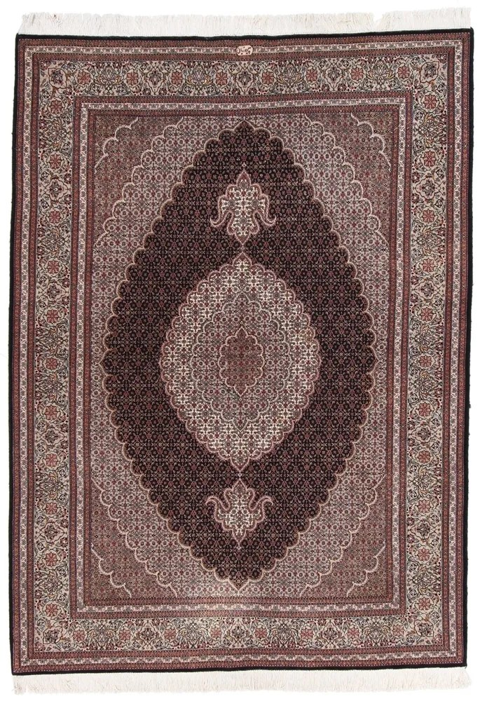 Tabriz Tappeto 150x210 Verde (Iran) Annodato A Mano