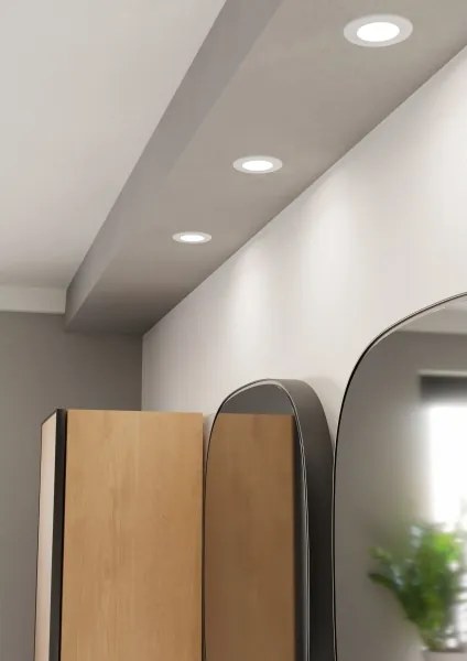 Eglo 901416 - Lampada da incasso per bagno LED FUEVA LED/3,7W/230V Ø 8,8 cm IP44 bianca