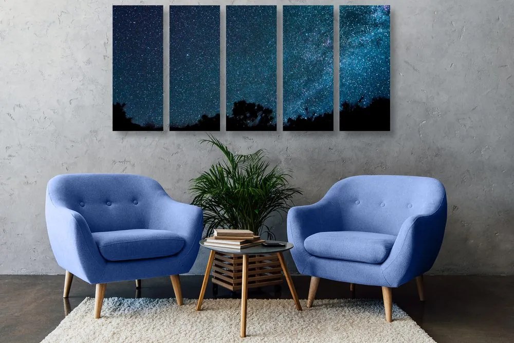 Quadri 5 pezzi – Via Lattea tra le stelle