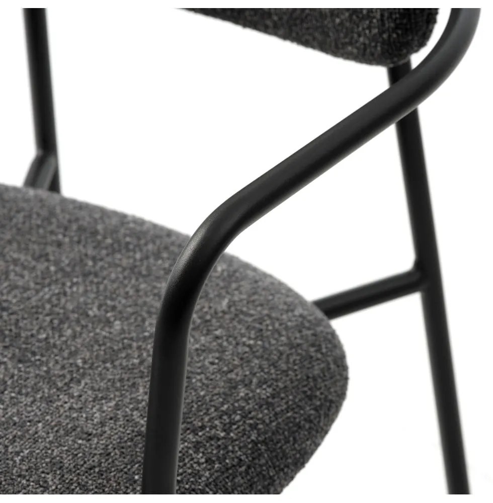 Sedia da pranzo grigio scuro Zama - Unique Furniture