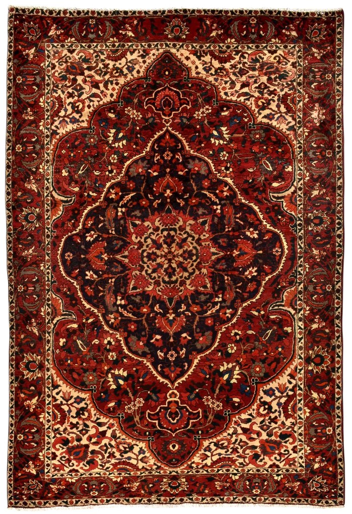 Bakhtiar Tappeto 300x200 Rosso (Iran) Annodato A Mano