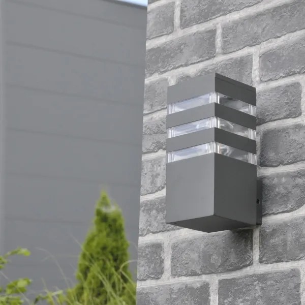 LED RGBW dimmerabile applique da esterno TEKSAS 1xE27/9W/230V IP44 antracite