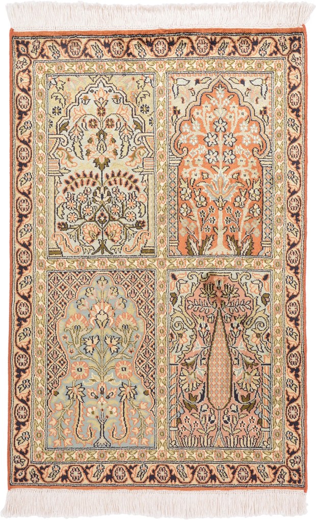 Cashmere Silk Tappeto 100 x 60 (Indian) Annodato A Mano