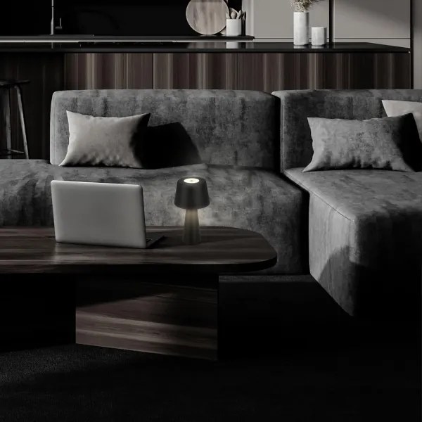 Brilo - Lampada da tavolo per esterni LED Dimmerabile ricaricabile LED/3,5W/5V IP44 nero