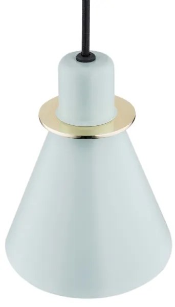 Argon 4682 - Lampadario su filo BEVERLY 1xE27/15W/230V blu/oro